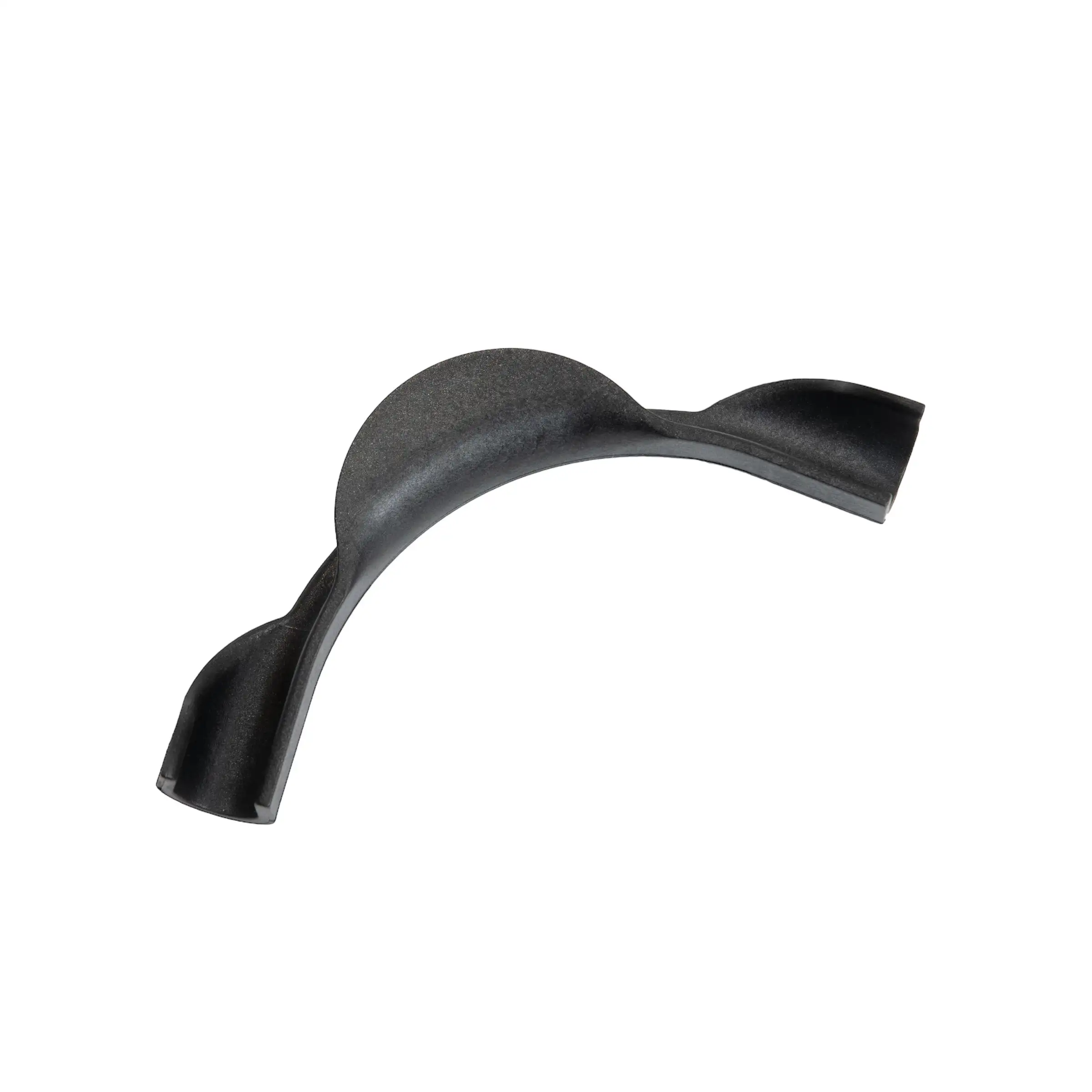 zwarte plastic bocht, te gebruiken om leiding naar de verdeler te laten lopen.